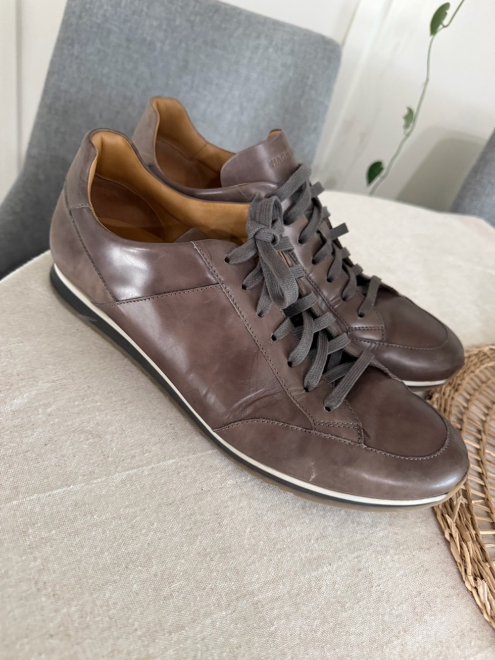 Magnanni 'Chaz' Sneakers - 19816 - Brown Leather - Size 11.5 M $495 Designer